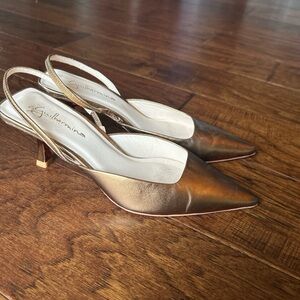 Guillermina Bronze Slingback Heels